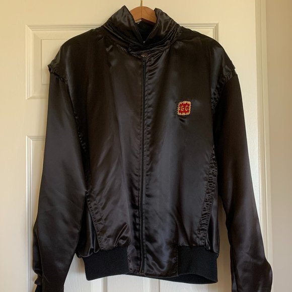 ๐HP๐RARE Men's XL Black Bomber Jacket Gold Coast Las Vegas Casino Embroidery - Picture 2 of 16